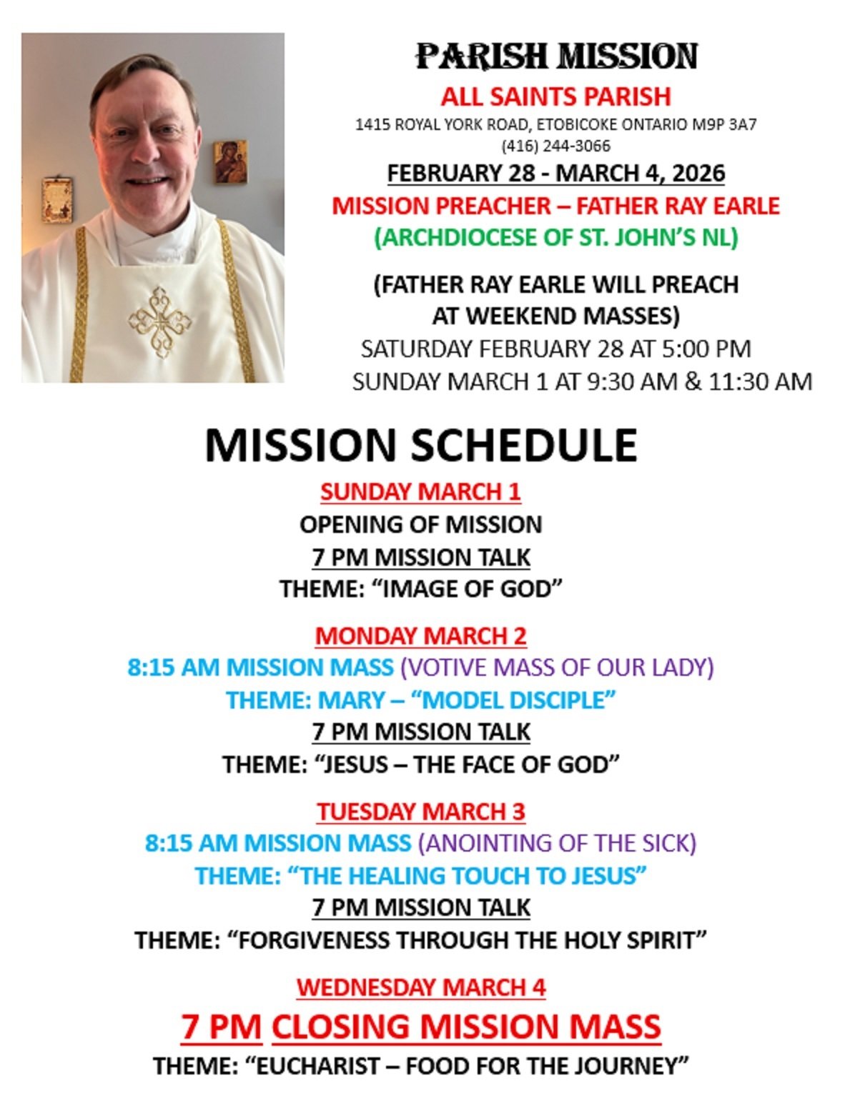 Lenten Mission 2026