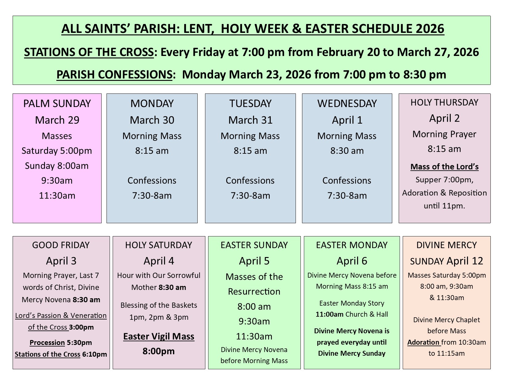 Holy Week 2026