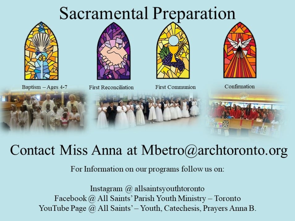 Images of Children Receiving Sacraments
